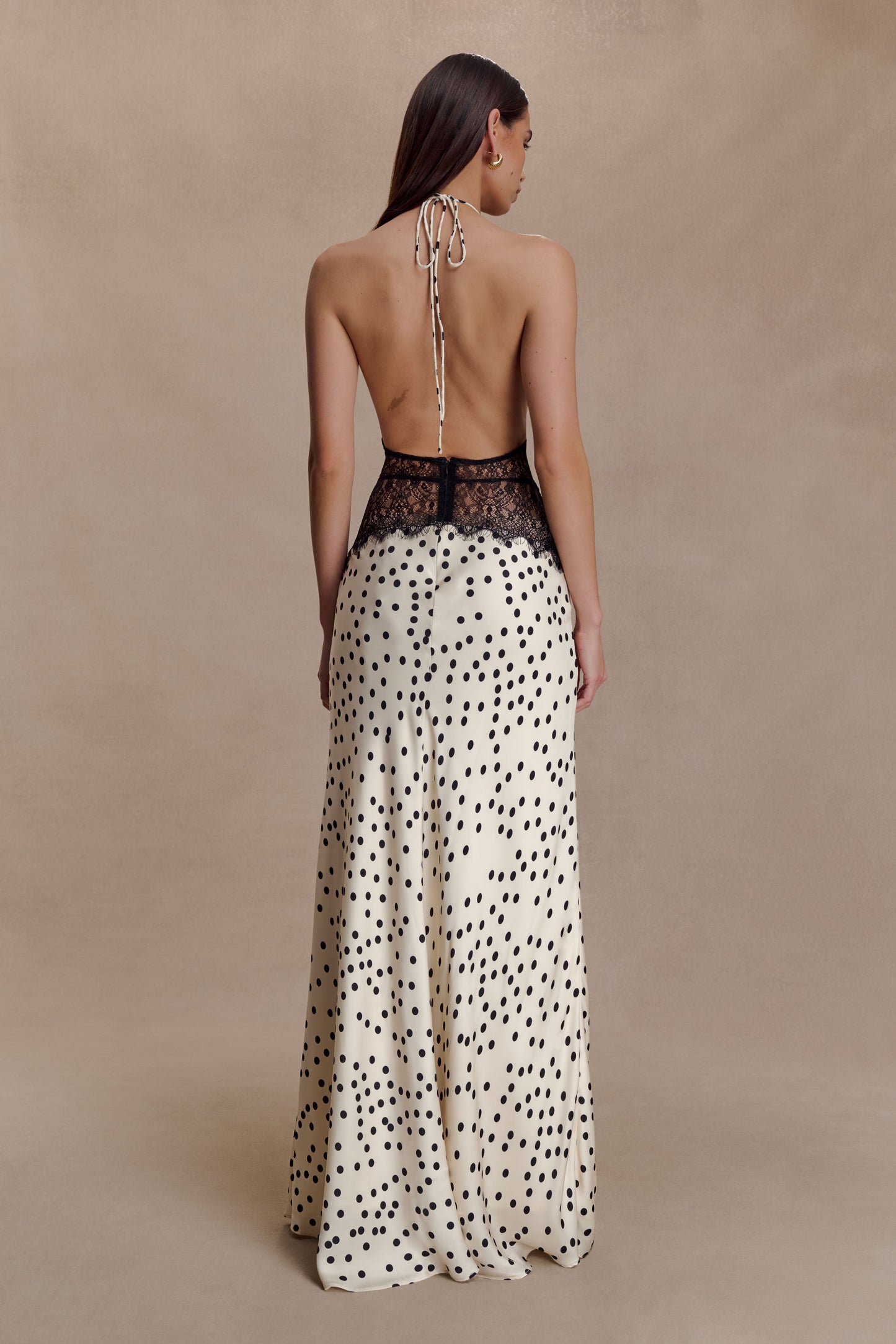 Women's Polka Dot V-Neck Wedding Guest Summer Maxi Dress