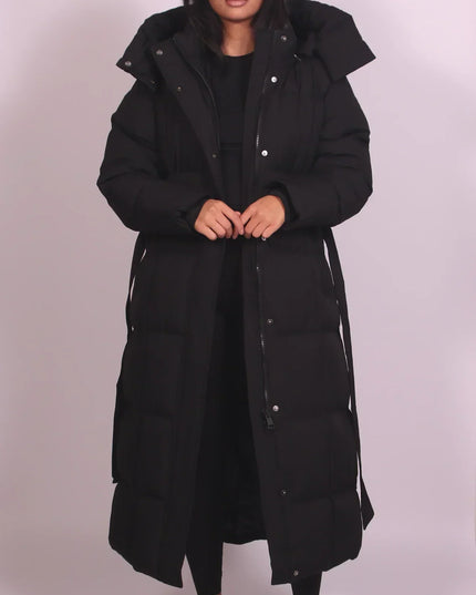 Women's Quilted High Collar Long Oversized Puffer Coat