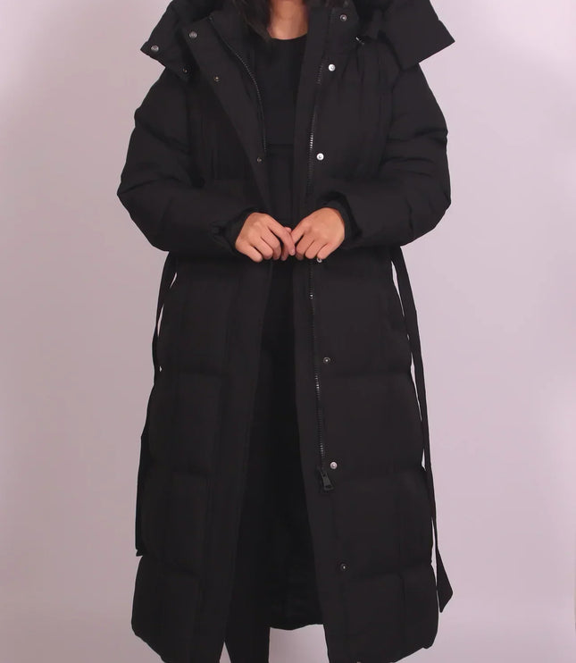 Women's Quilted High Collar Long Oversized Puffer Coat