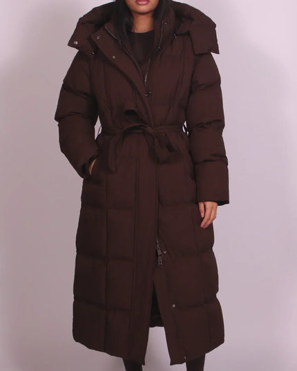Women's Quilted High Collar Long Oversized Puffer Coat