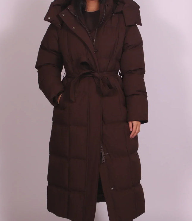 Women's Quilted High Collar Long Oversized Puffer Coat
