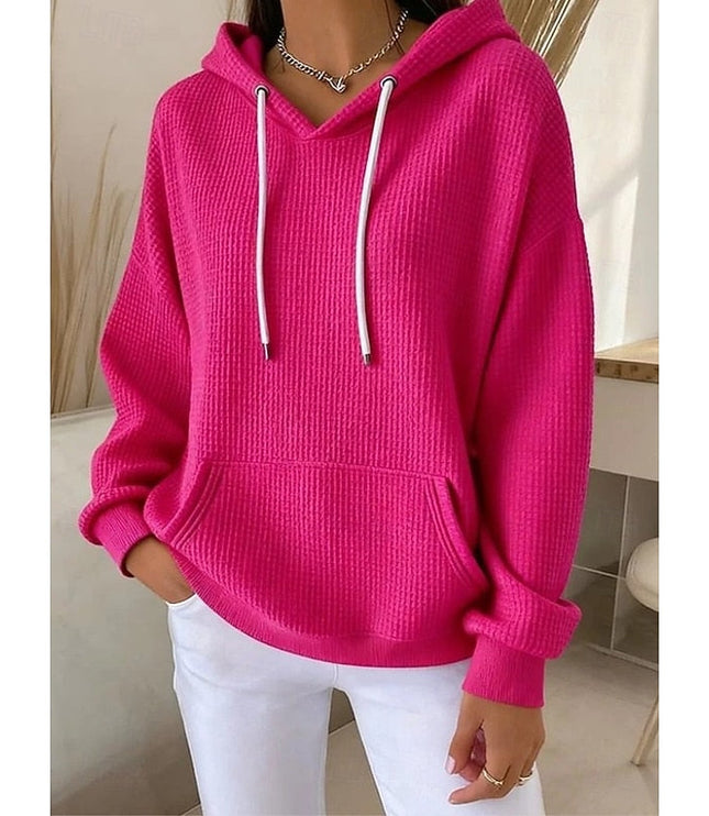 Women's Relaxed Fit Pullover Hoodie with Oversized Pouch Pocket