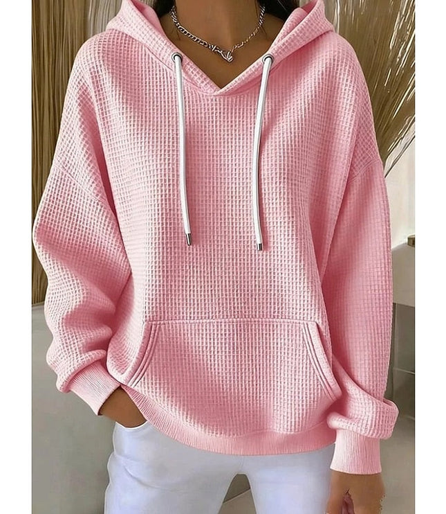 Women's Relaxed Fit Pullover Hoodie with Oversized Pouch Pocket