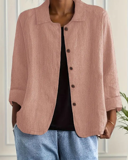 Women's Relaxed Open Front Transitional Cotton Top