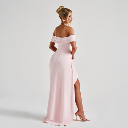 Women's Ruched Sculpted Bodycon Maxi Cocktail Dress