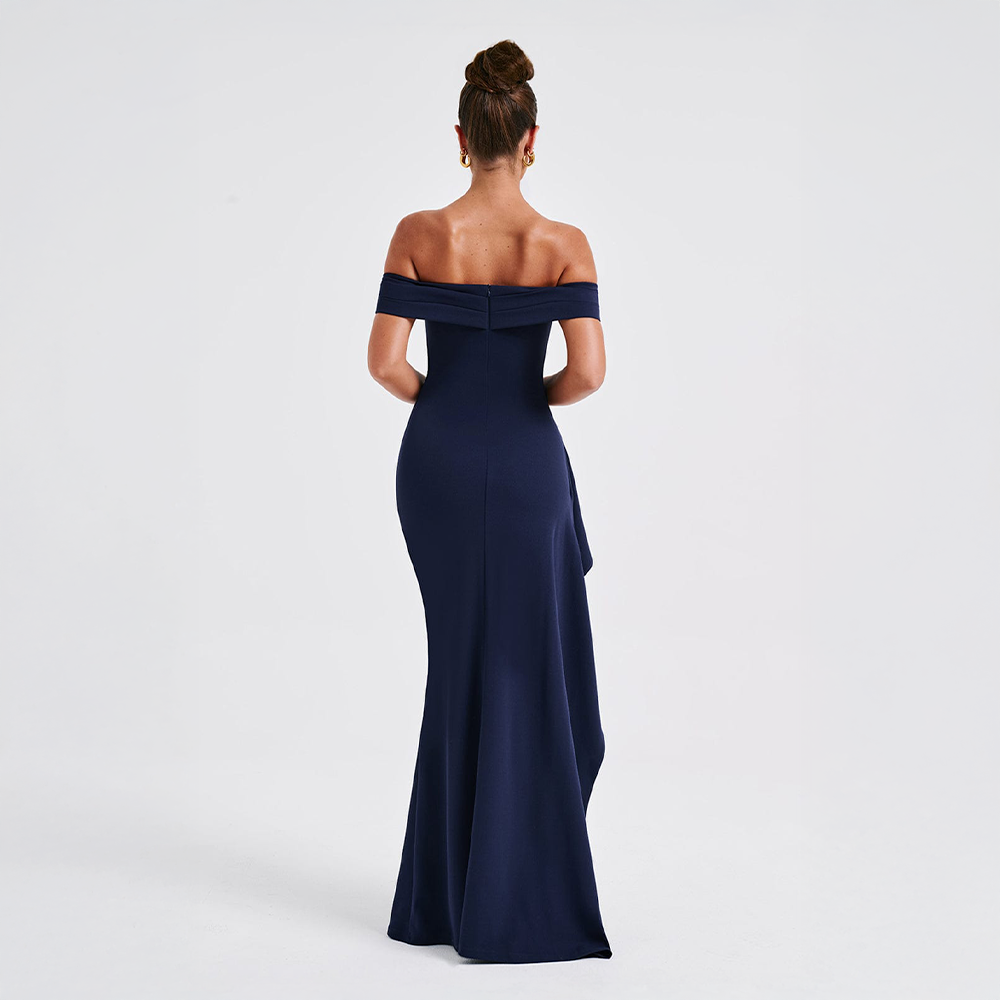 Women's Ruched Sculpted Bodycon Maxi Cocktail Dress