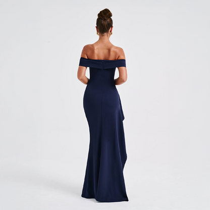 Women's Ruched Sculpted Bodycon Maxi Cocktail Dress