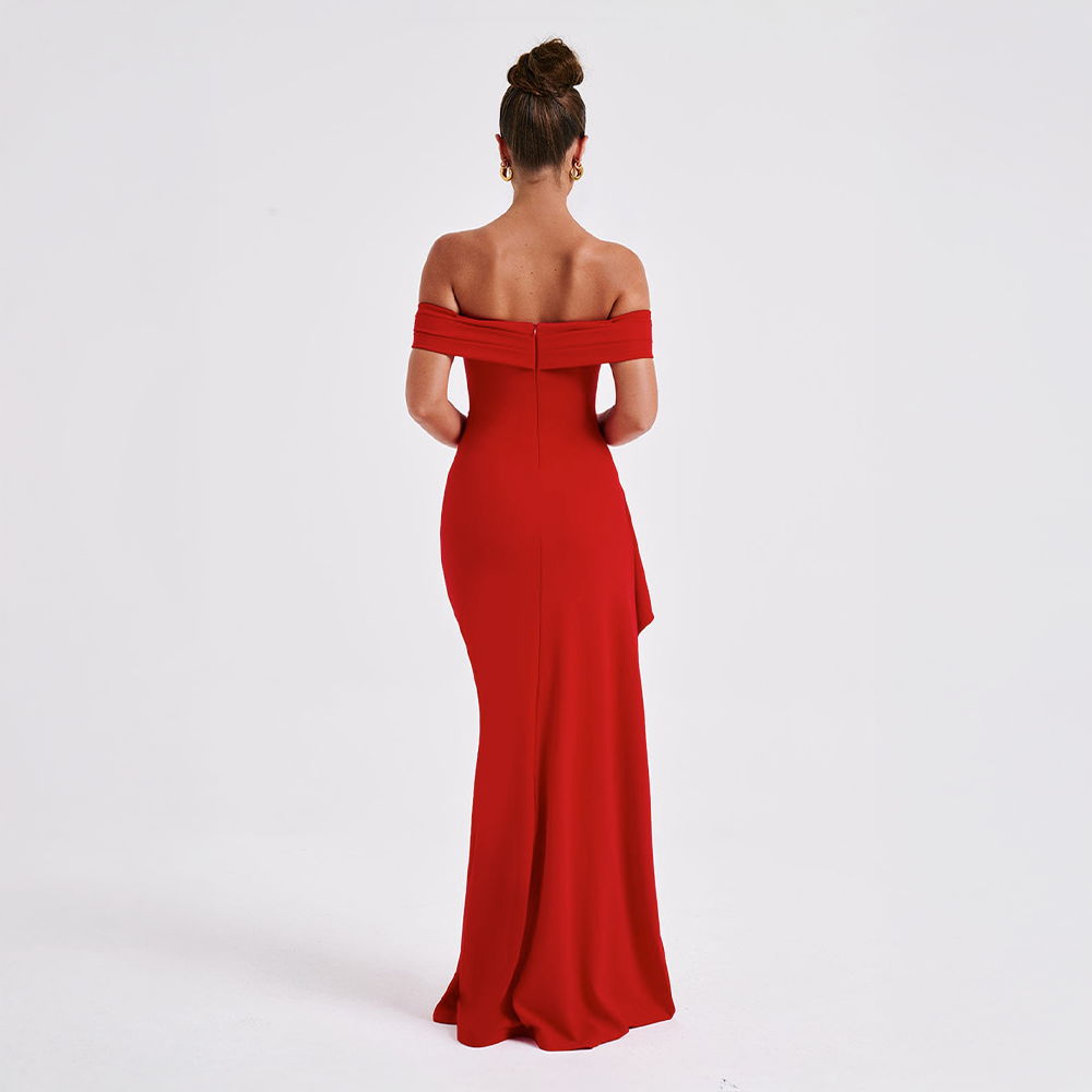 Women's Ruched Sculpted Bodycon Maxi Cocktail Dress