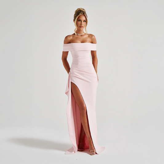 Women's Ruched Sculpted Bodycon Maxi Cocktail Dress