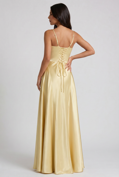 Women's Satin Halter Cocktail Maxi Dress for Summer Evenings