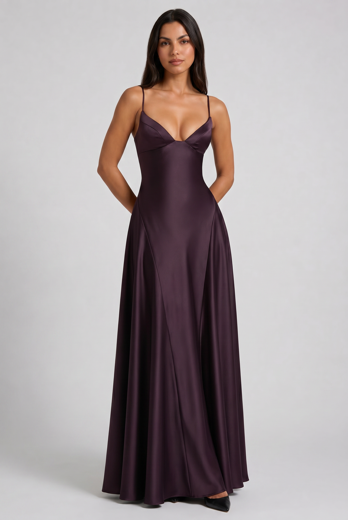 Women's Satin Halter Cocktail Maxi Dress for Summer Evenings