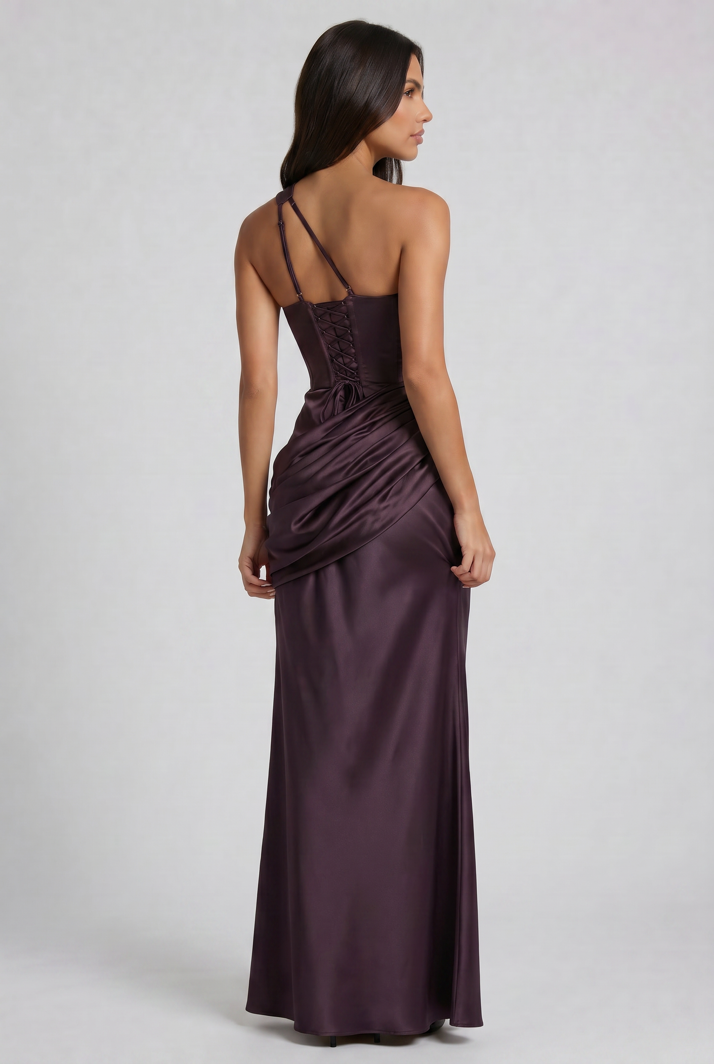 Women's Satin V-Neck Evening Party Maxi Dress for Summer