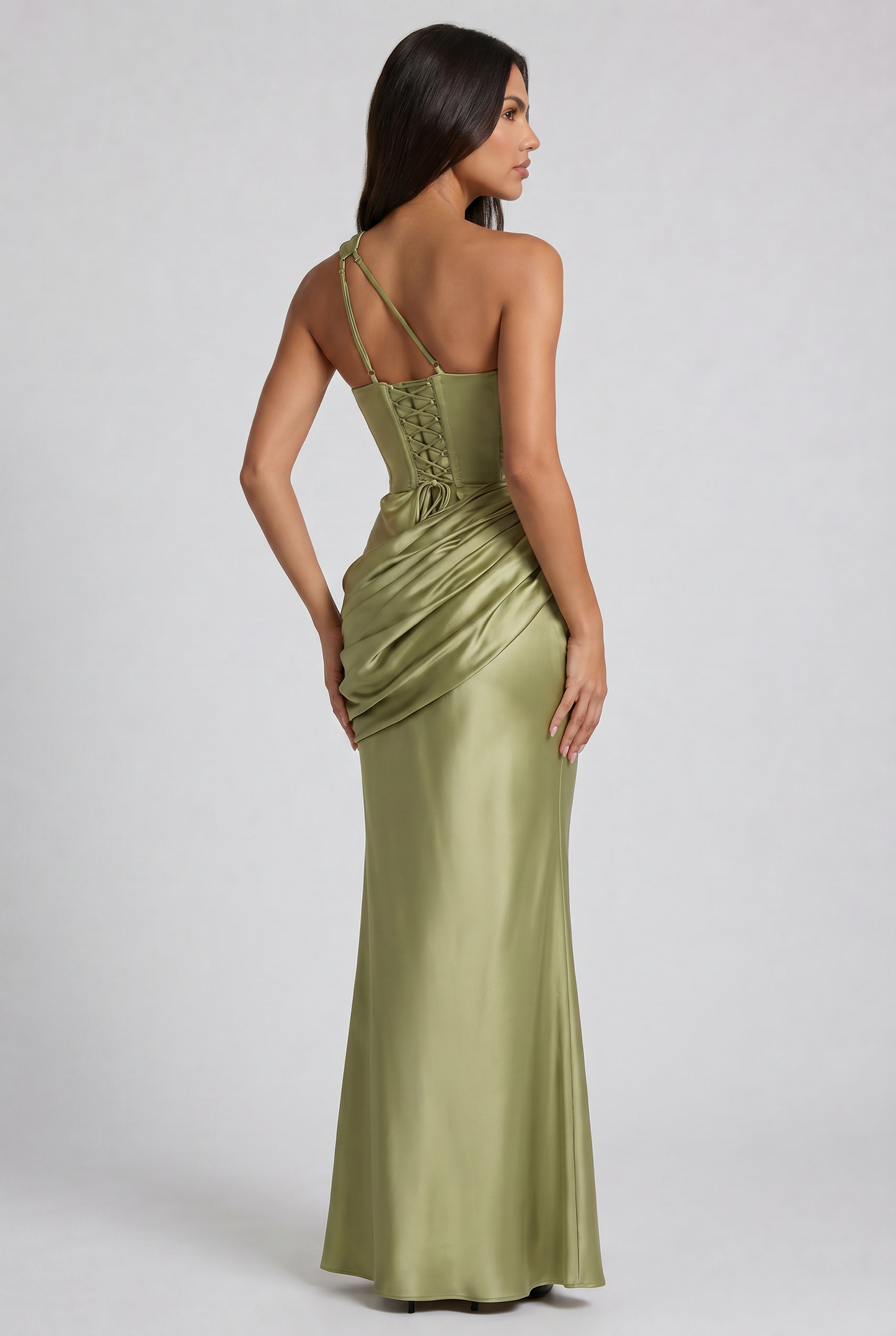 Women's Satin V-Neck Evening Party Maxi Dress for Summer
