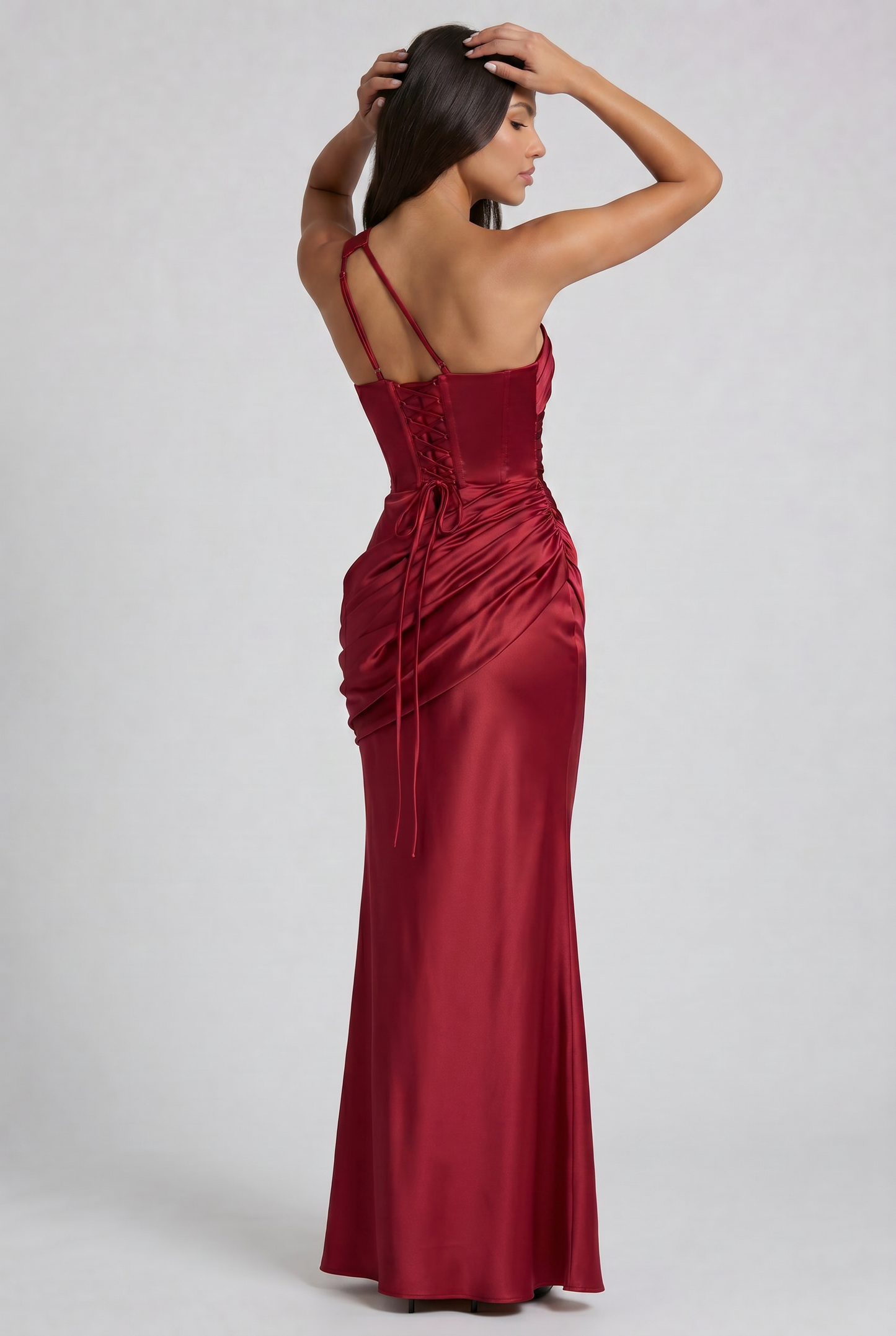 Women's Satin V-Neck Evening Party Maxi Dress for Summer