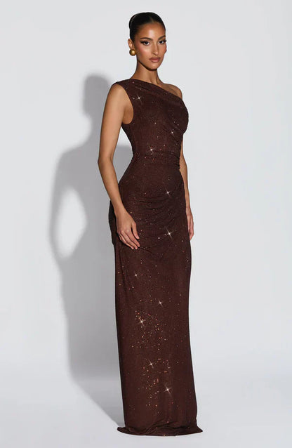 Women's Satin V-Neck Maxi Dress Summer Cocktail Evening