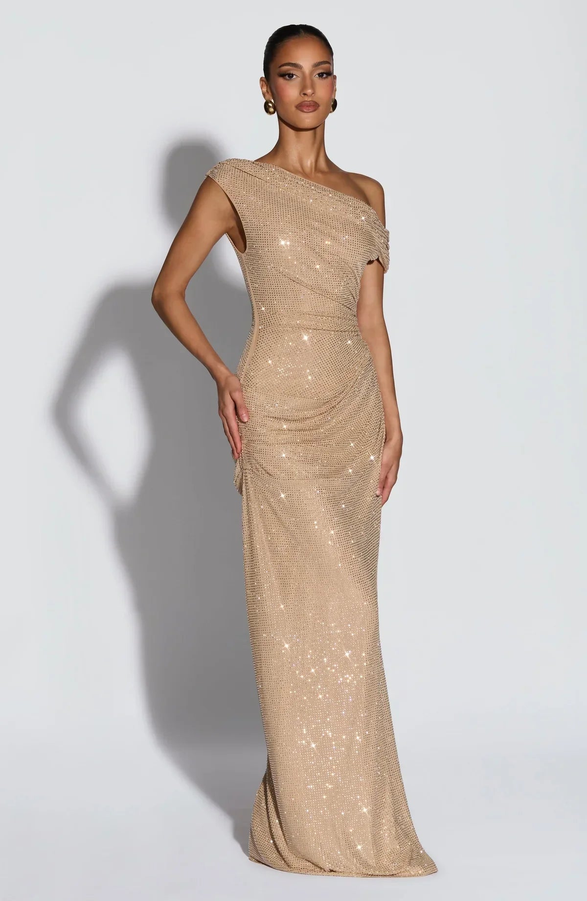 Women's Satin V-Neck Maxi Dress Summer Cocktail Evening