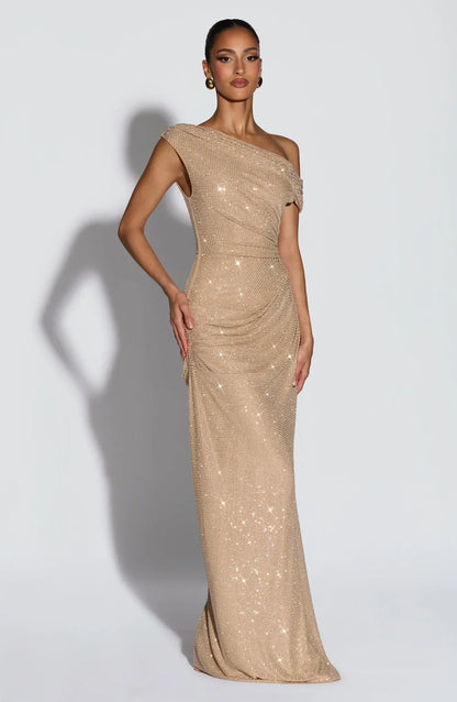 Women's Satin V-Neck Maxi Dress Summer Cocktail Evening