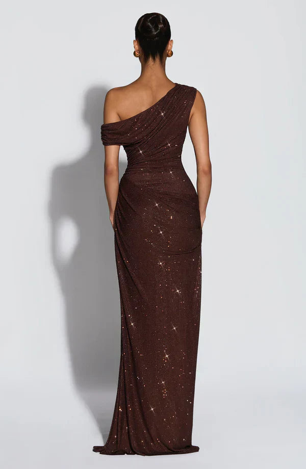 Women's Satin V-Neck Maxi Dress Summer Cocktail Evening