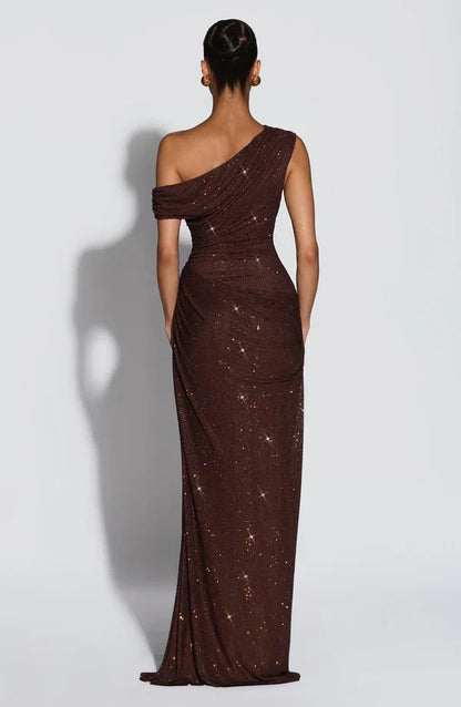 Women's Satin V-Neck Maxi Dress Summer Cocktail Evening