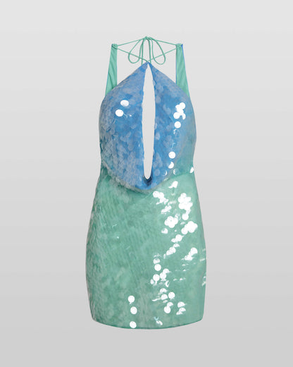 Women's Sleeveless Flowy Cocktail Mini Party Dress