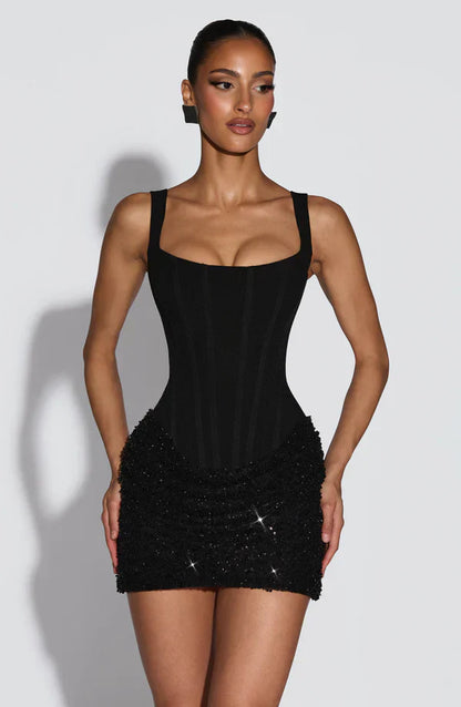 Women's Sparkle Sequin Bodycon Party Mini Dress