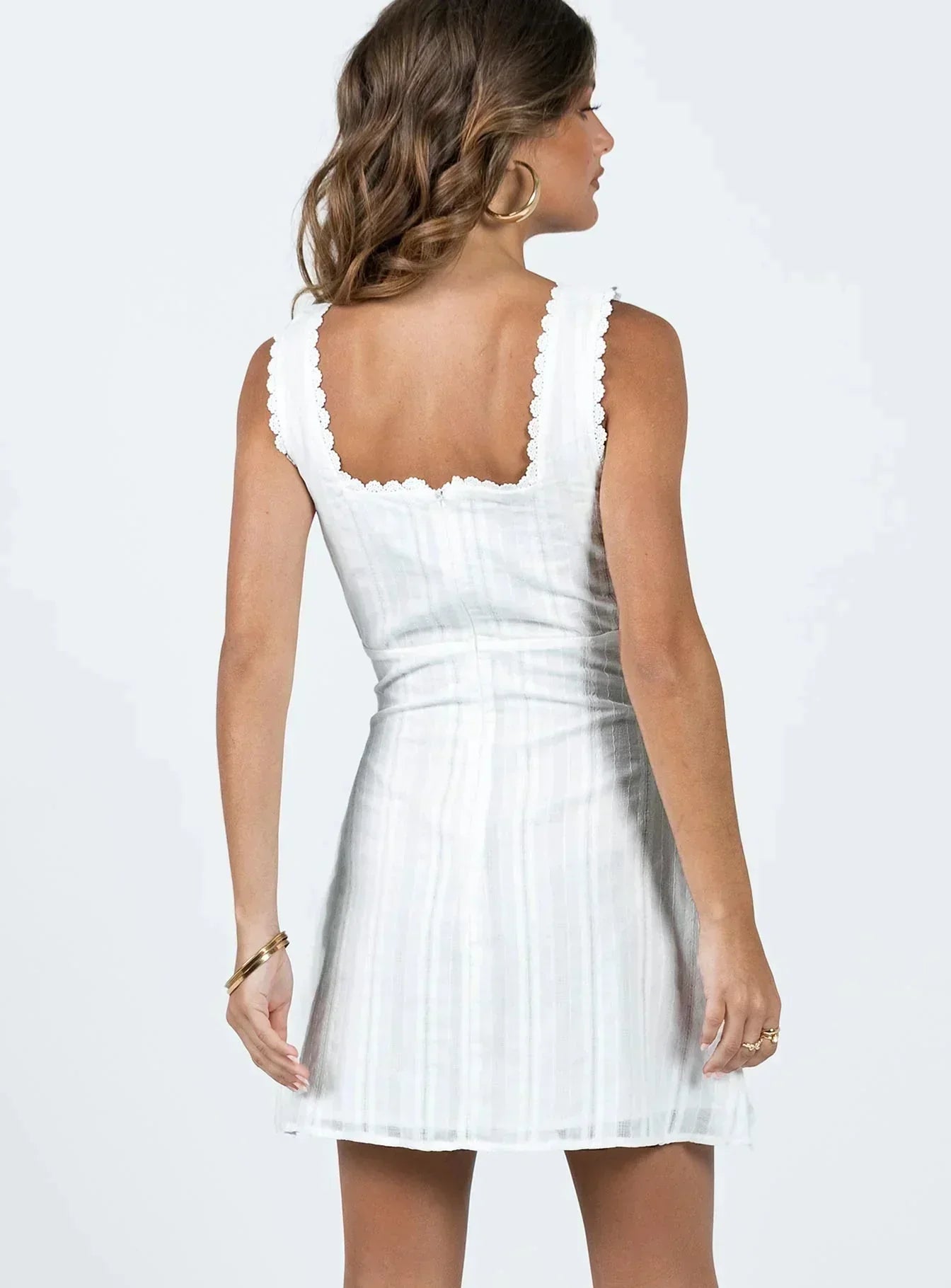 Women's Square Neck Summer Mini Cocktail Dress