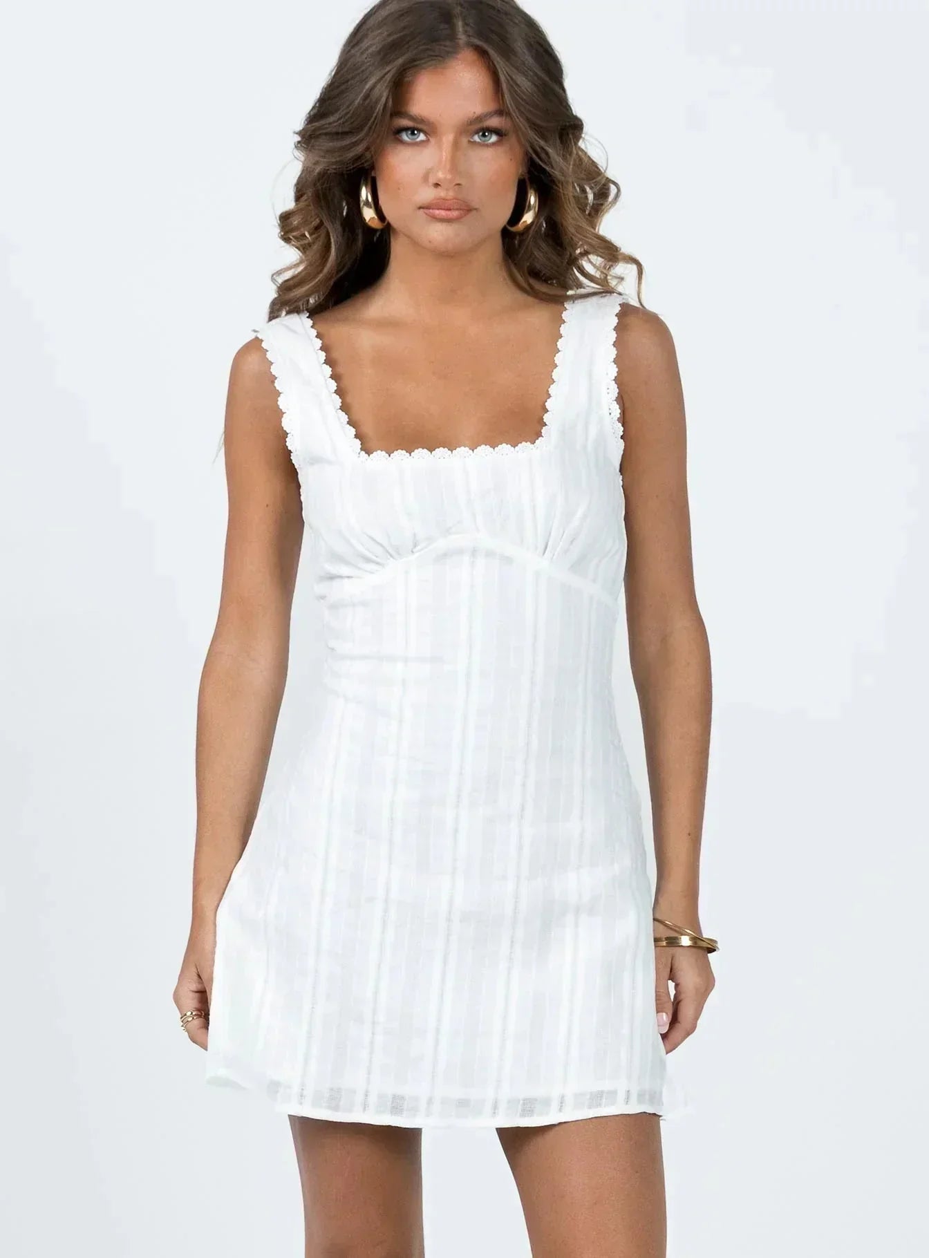 Women's Square Neck Summer Mini Cocktail Dress