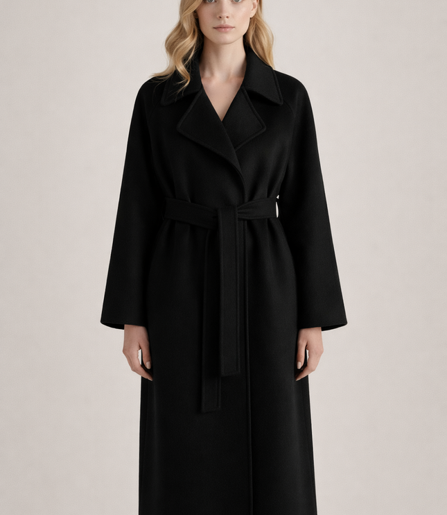 Women's Straight Fit Lapel Collar Longline Duster Coat