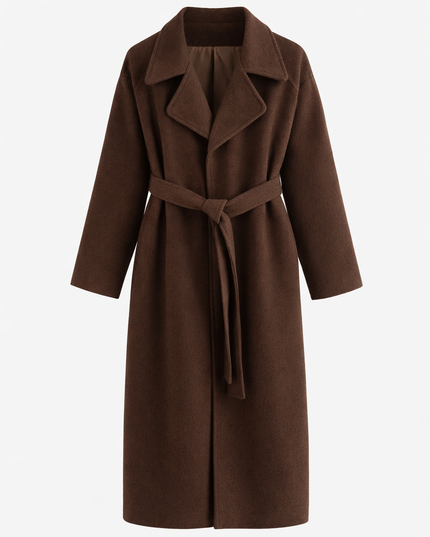 Women's Straight Fit Lapel Collar Longline Duster Coat
