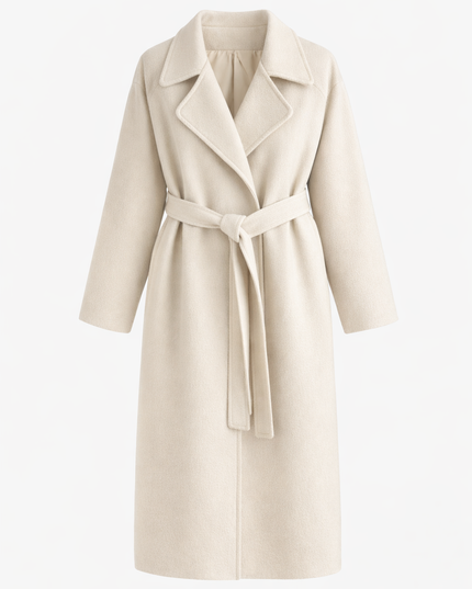 Women's Straight Fit Lapel Collar Longline Duster Coat