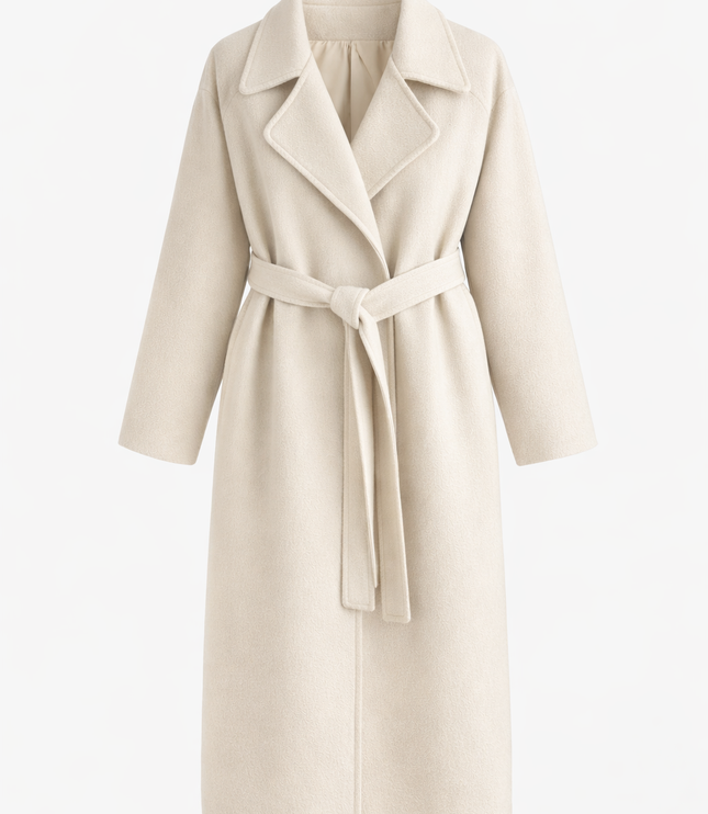 Women's Straight Fit Lapel Collar Longline Duster Coat