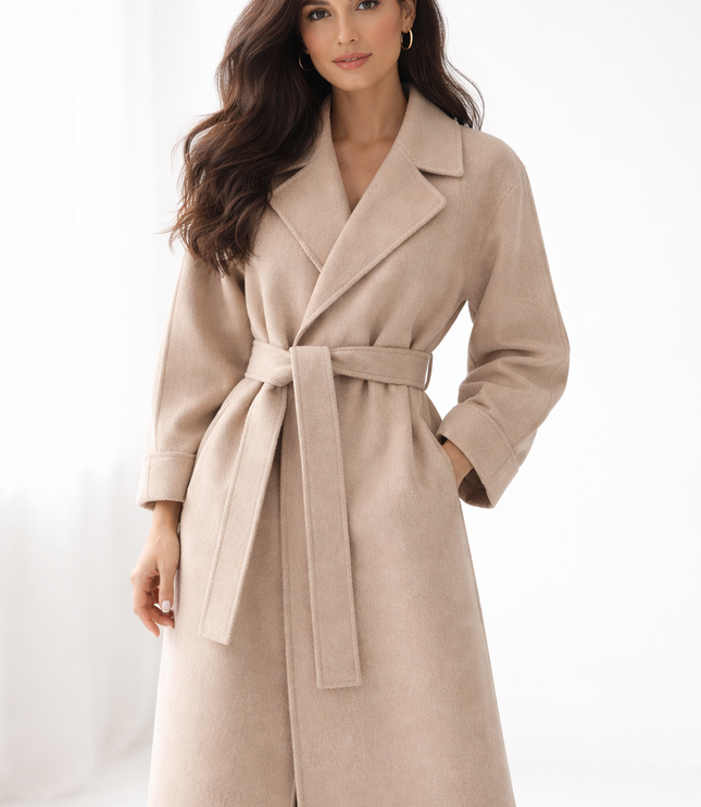 Women's Straight Fit Lapel Collar Longline Duster Coat