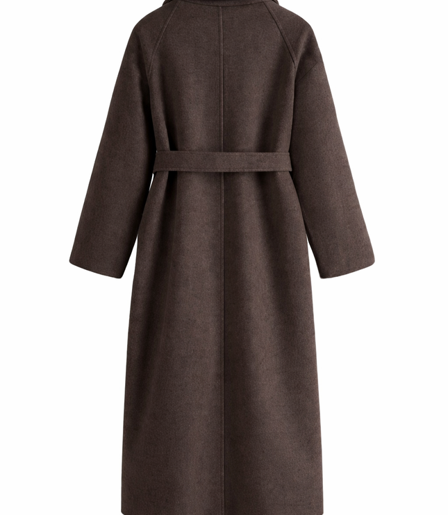 Women's Straight Fit Lapel Collar Longline Duster Coat