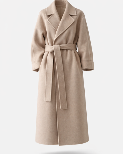 Women's Straight Fit Lapel Collar Longline Duster Coat