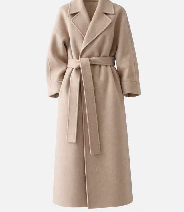 Women's Straight Fit Lapel Collar Longline Duster Coat