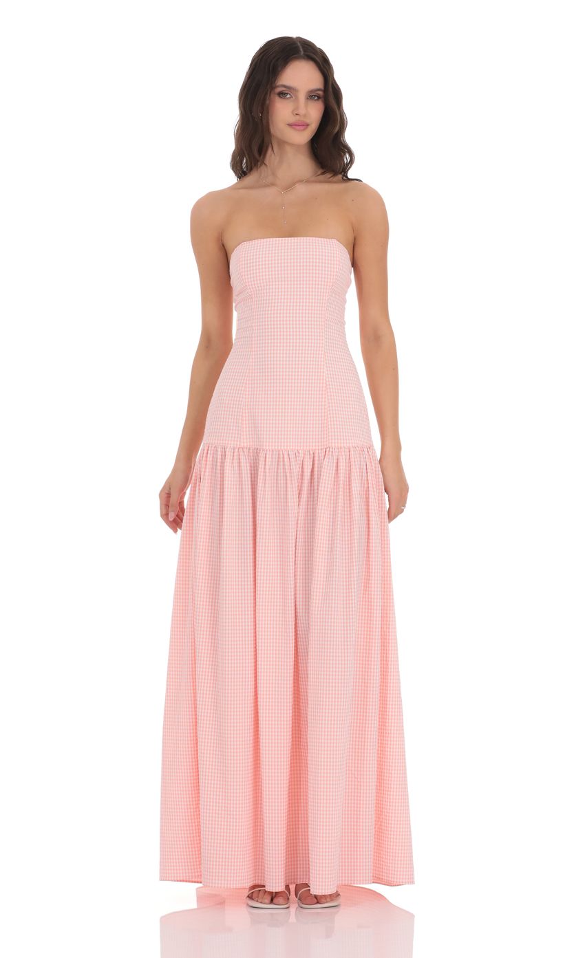 Women's Strapless Ruched Maxi Dress for Cocktail Evenings