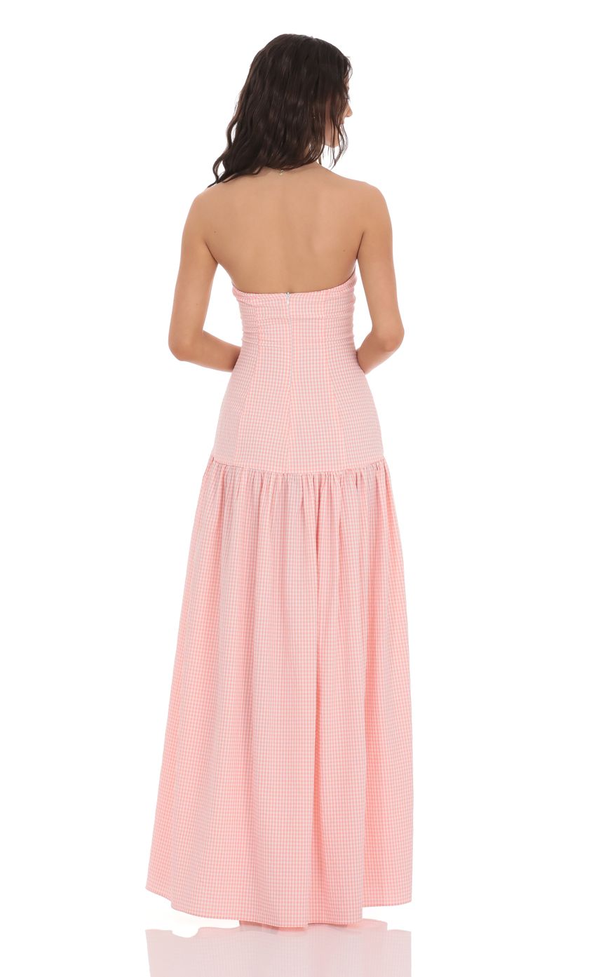 Women's Strapless Ruched Maxi Dress for Cocktail Evenings