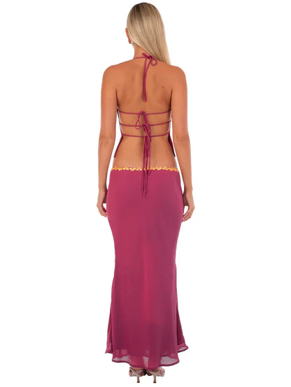 Women's Two Piece Set Crop Top and Skirt Summer Co-ord