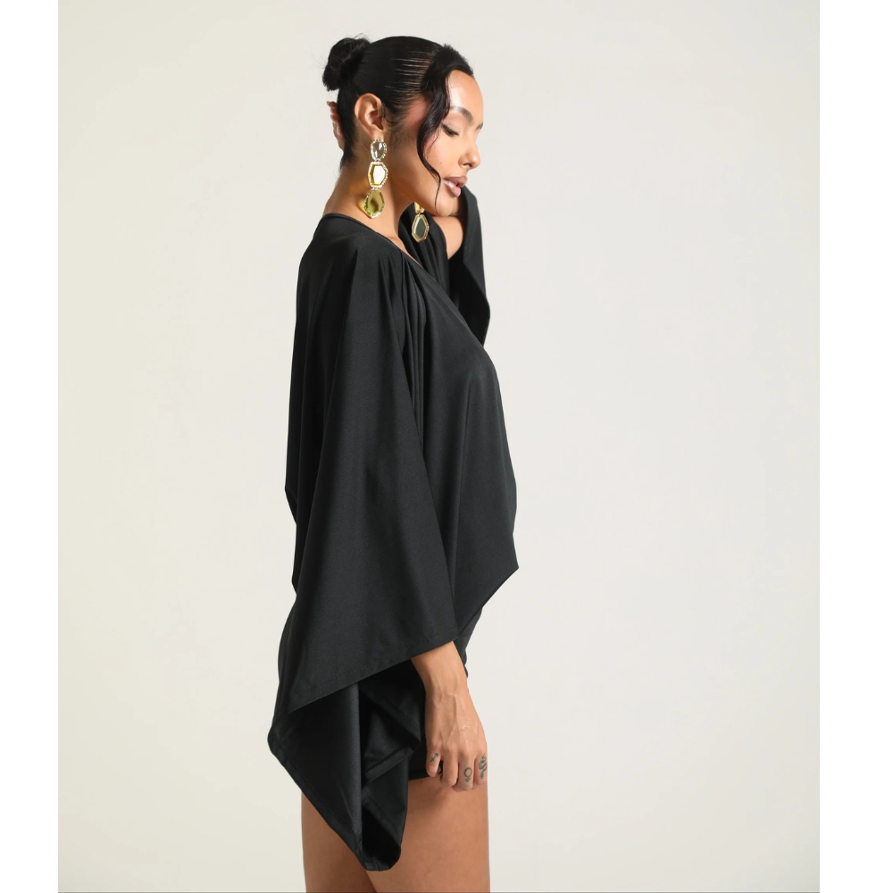 Women's V Neck Ruched Bodycon Cocktail Mini Dress