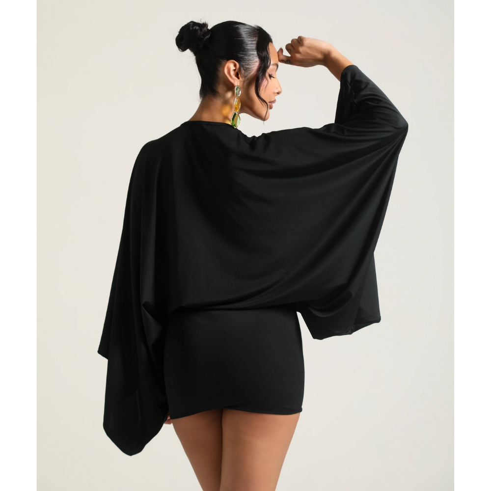 Women's V Neck Ruched Bodycon Cocktail Mini Dress