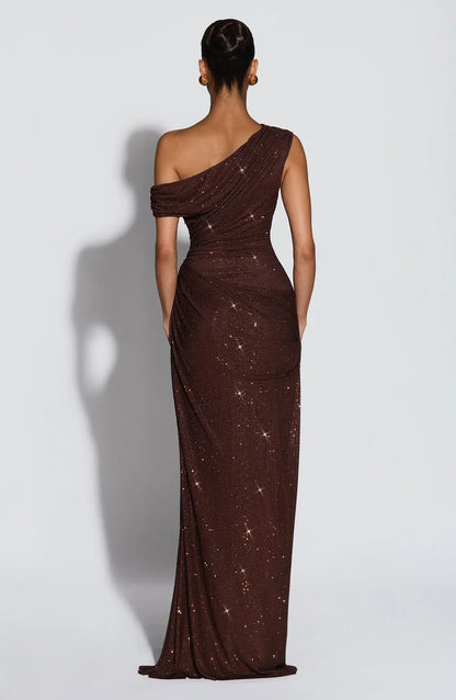 Women's V-Neck Sleeveless Flowy Maxi Wedding Guest Dress
