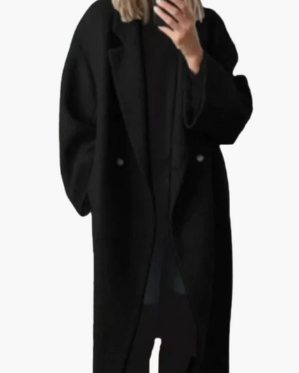 Women's Warm Wool Blend Collared Long Winter Coat