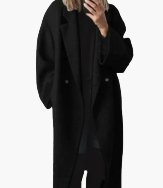 Women's Warm Wool Blend Collared Long Winter Coat